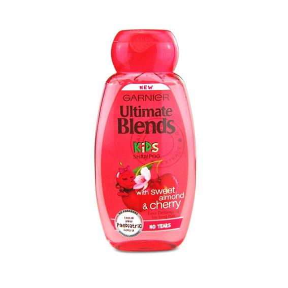 شامپو بچه Garnier سری Ultimate Blends مدل Cherry And Sweet Almond حجم 250 میل Garnier Ultimate Blends Kids 2in1 Shampoo Cherry And Sweet Almond 250ml